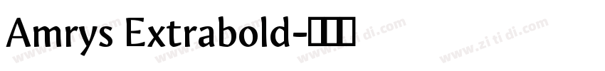 Amrys Extrabold字体转换